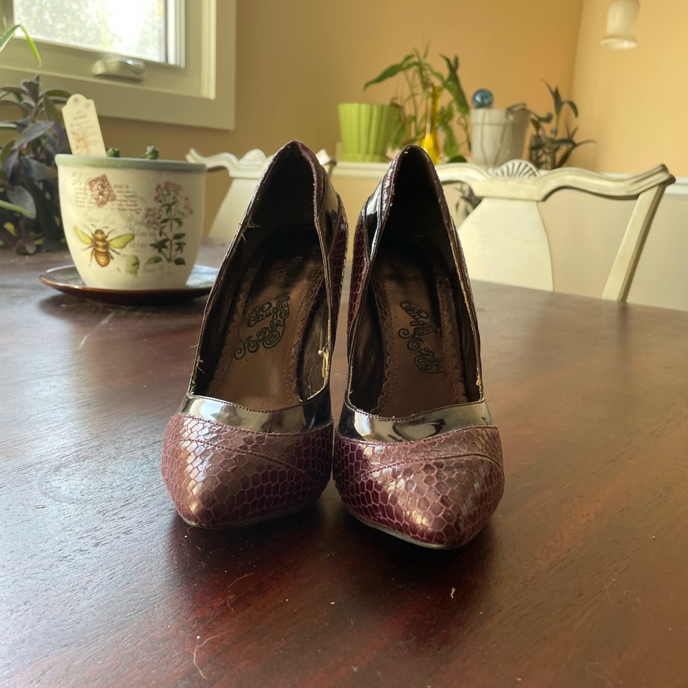 Purple Naughty Monkey stilettos